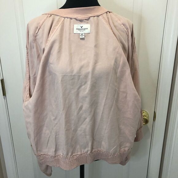 American Eagle pink zip front lightweight jacket - Picture 11 of 12